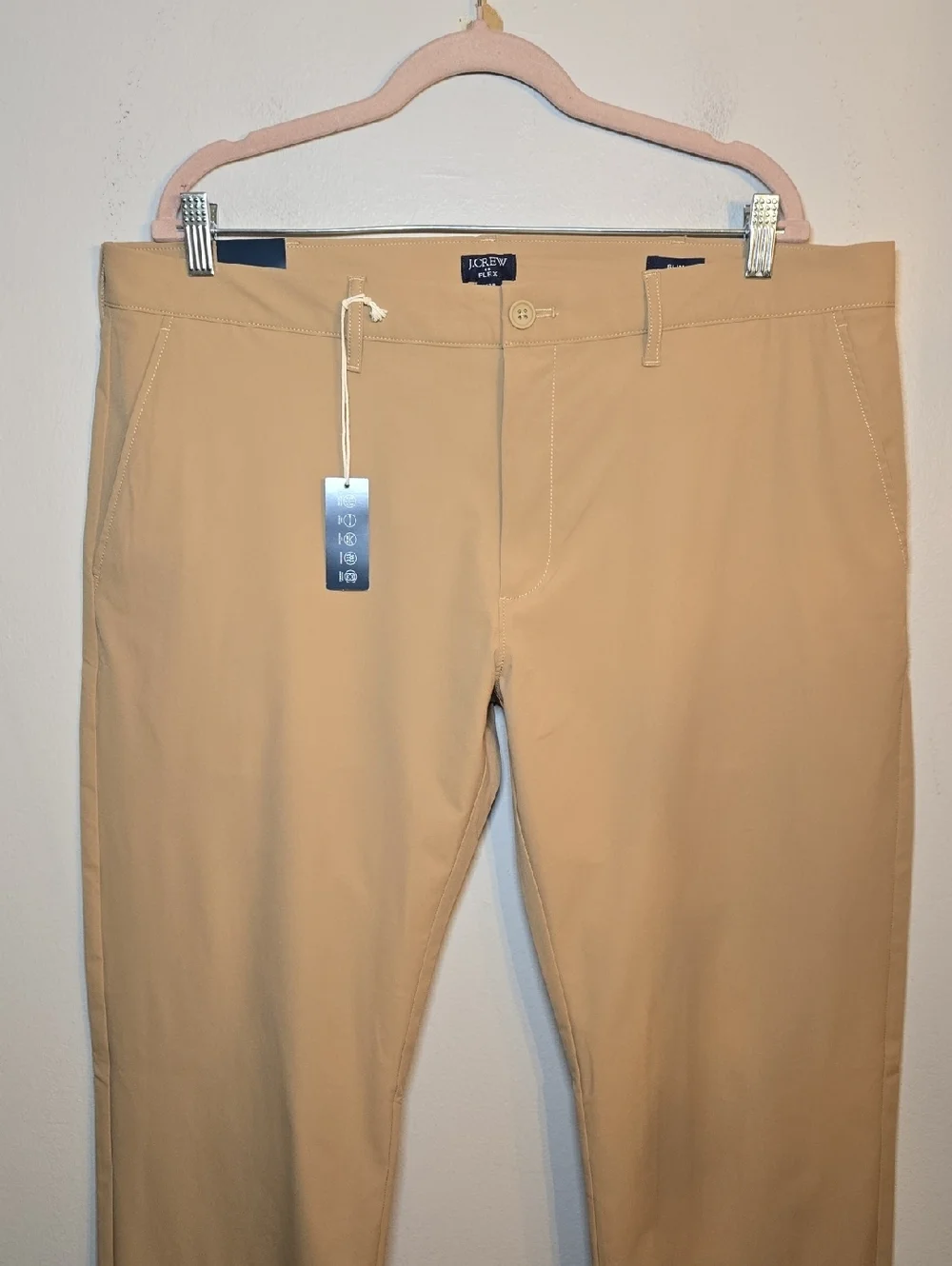 J. Crew Tech Flex Slim Chino Pants 38x32 Khaki Stretch NWT